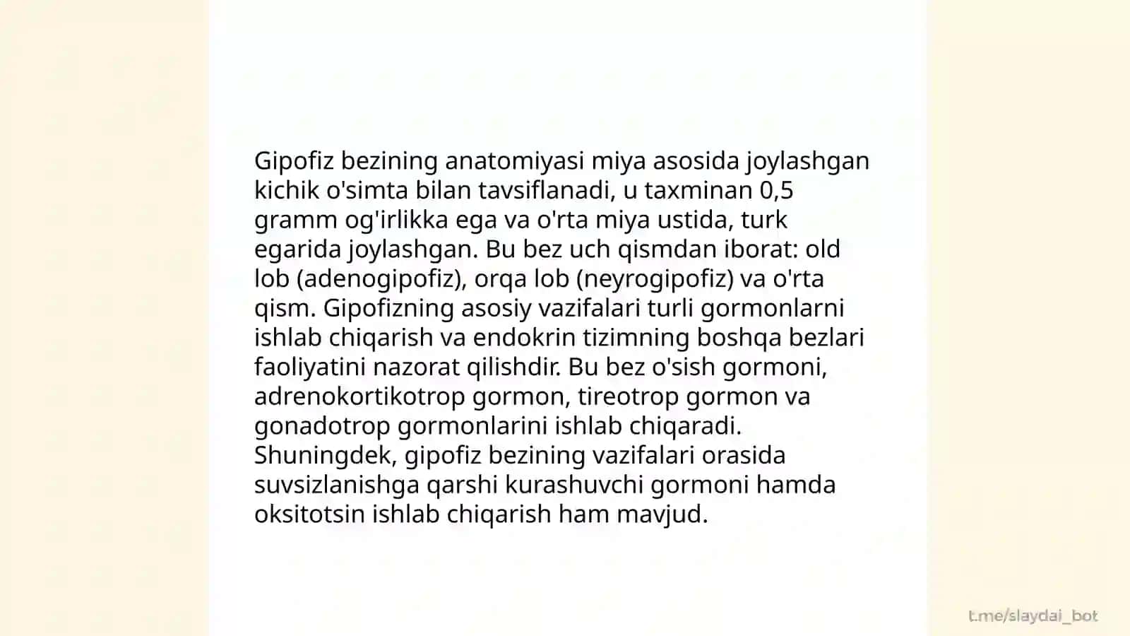 Gipotalamo-gipofizar tizim faoliyati 4
