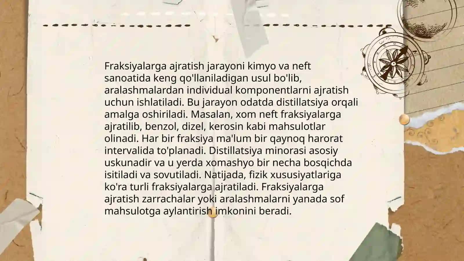 Neftni atmosfera bosimida fraksiyalarga ajratish 4