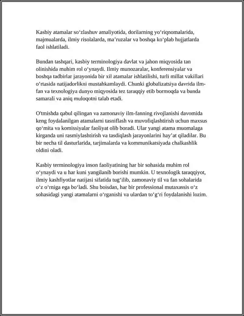 KASBIY TERMINOLOGIYANI TUSHUNISH 4