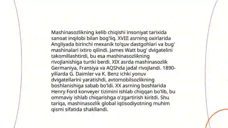 Mashinasozlik mazmuni va kelib chiqishi 4