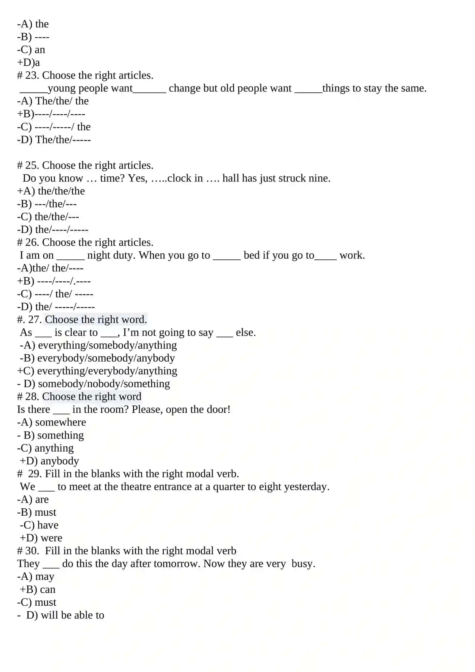 Mid term 1.Test for the 2nd course 4