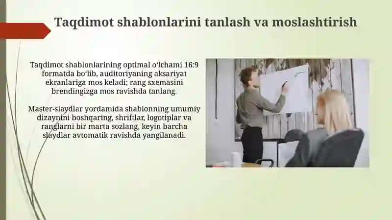 Standart shablonlar asosida taqdimotlar 4