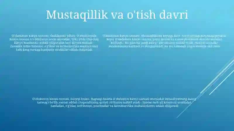 O'zbekistonda Kimyo Sanoatini Shakllanishi Va Rivojlanishi 4