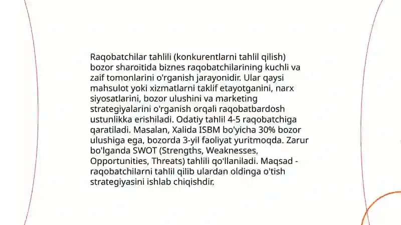 Bozorni o'rganish 4