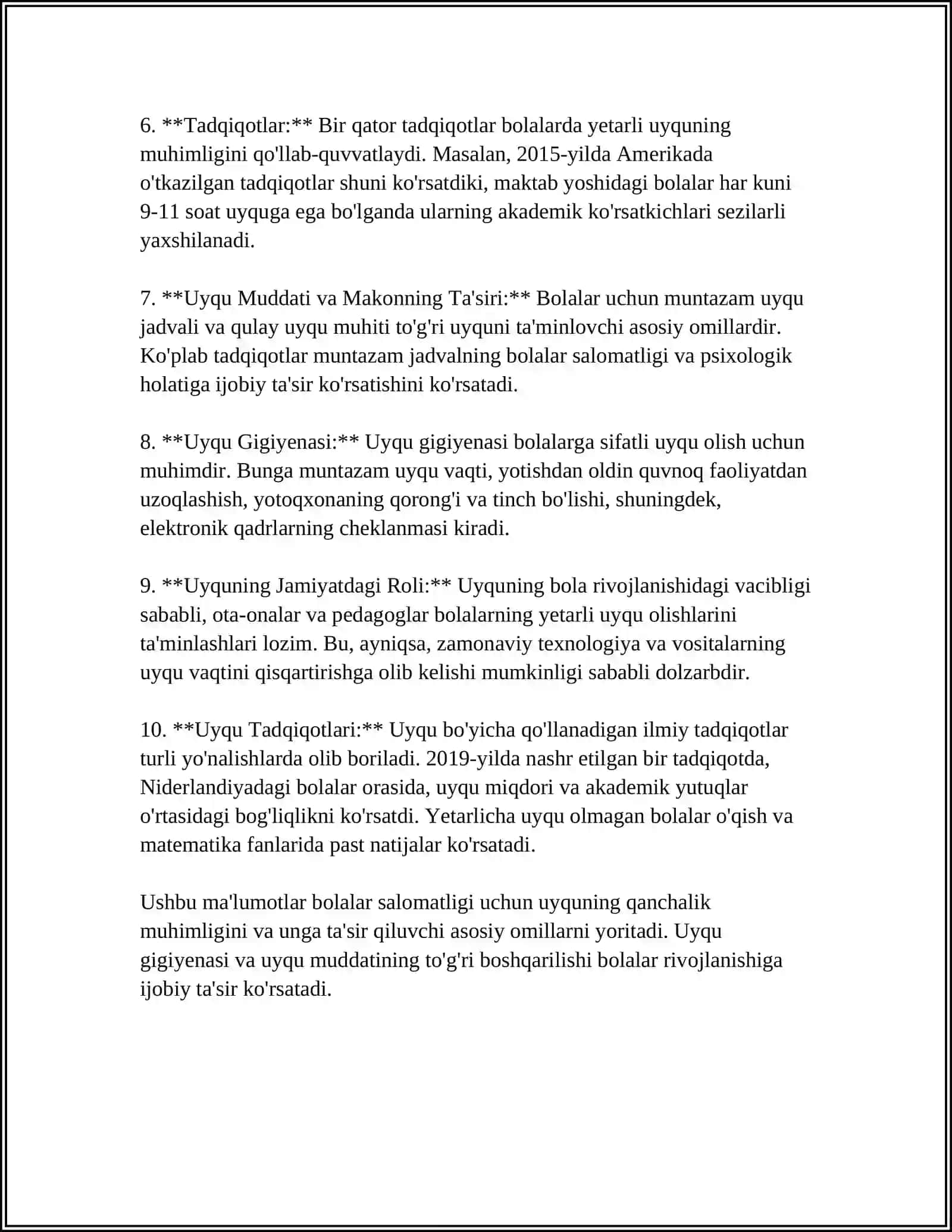 KUN TARTIBI ELEMENTLARI VA UNING BOLA ORGANIZMIGA IJOBIY TA'SIRI 4