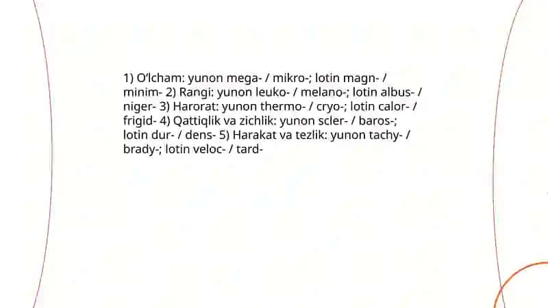 Yunon- lotin dubletlari va yakka AElar 4