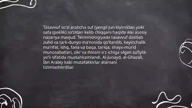 Tasavvuf tushunchasi va uning mohiyati 4