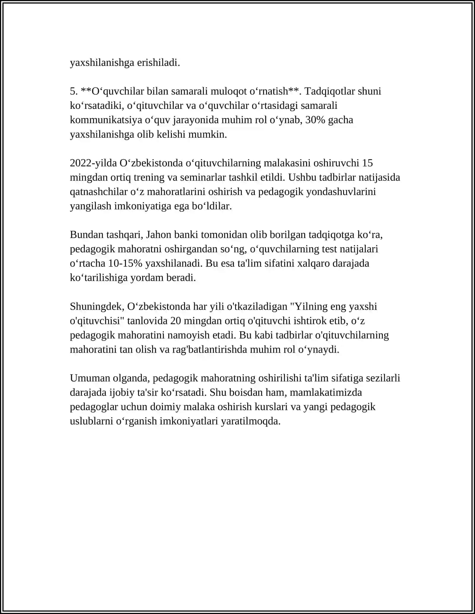 PEDAGOGIK MAHORAT VA TUSHUNCHA 4