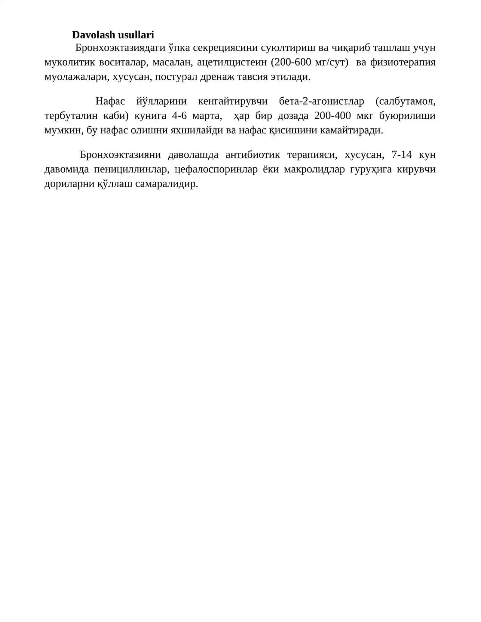 Bronxiektaziya kasalligi 4