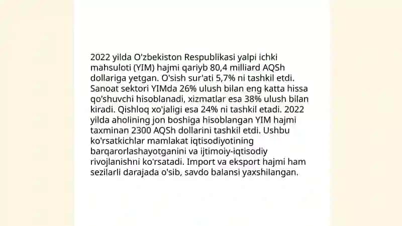 Chexiya davlatining 3 yillik YIM hajmi 4