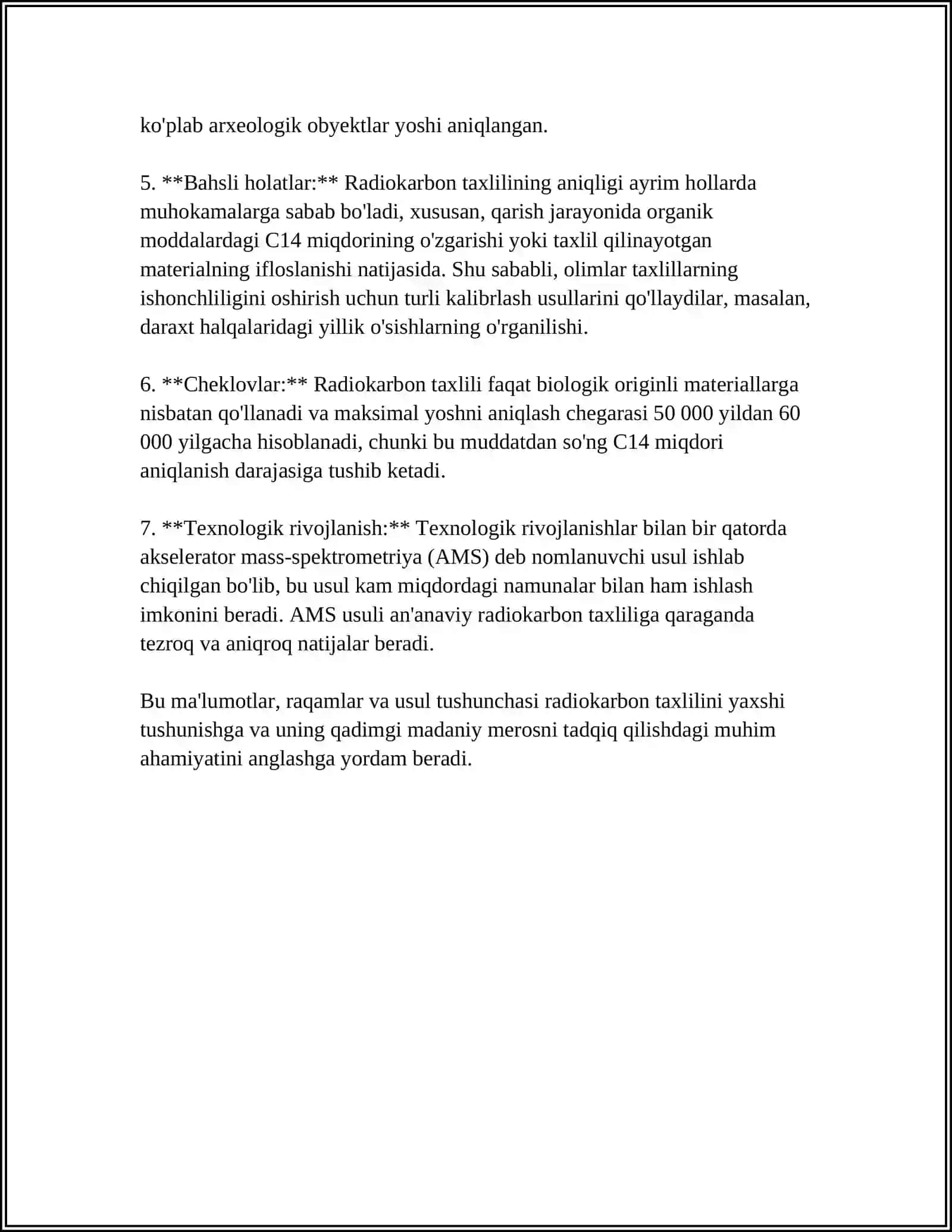 ARXEOLOGIYADA DAVRLASHTIRISHNING RADIAKTIV USLUBI 4