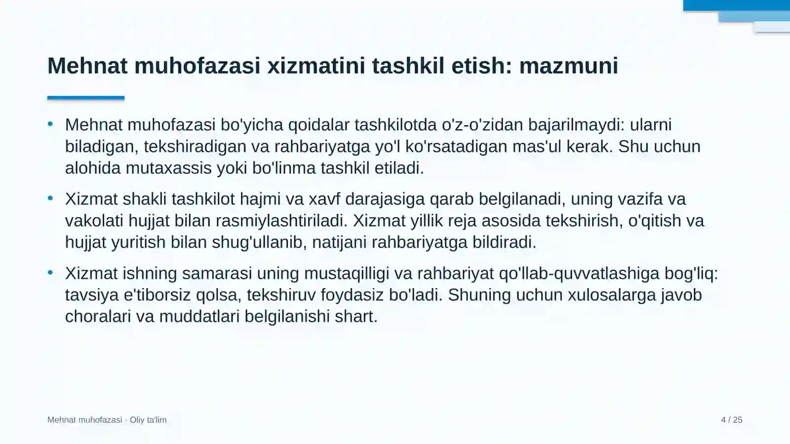 metropolitenda mehnat muhofazasi xizmatini tashkil etish 6568 4