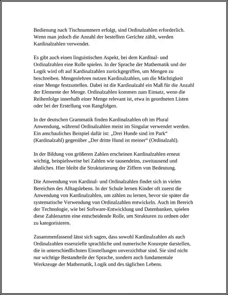 KARDINALZAHLEN UND ORDINALZAHLEN 4