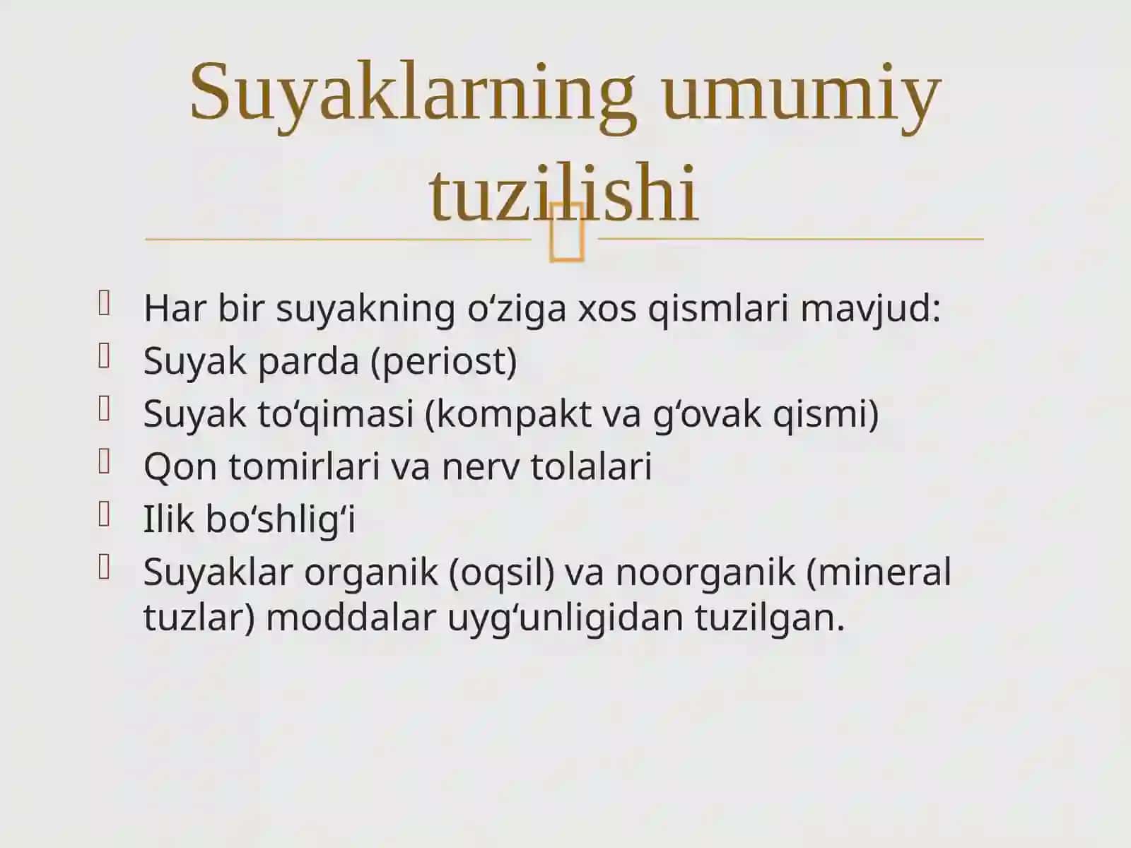 Suyaklar tuzilishi va funksiyalari 4