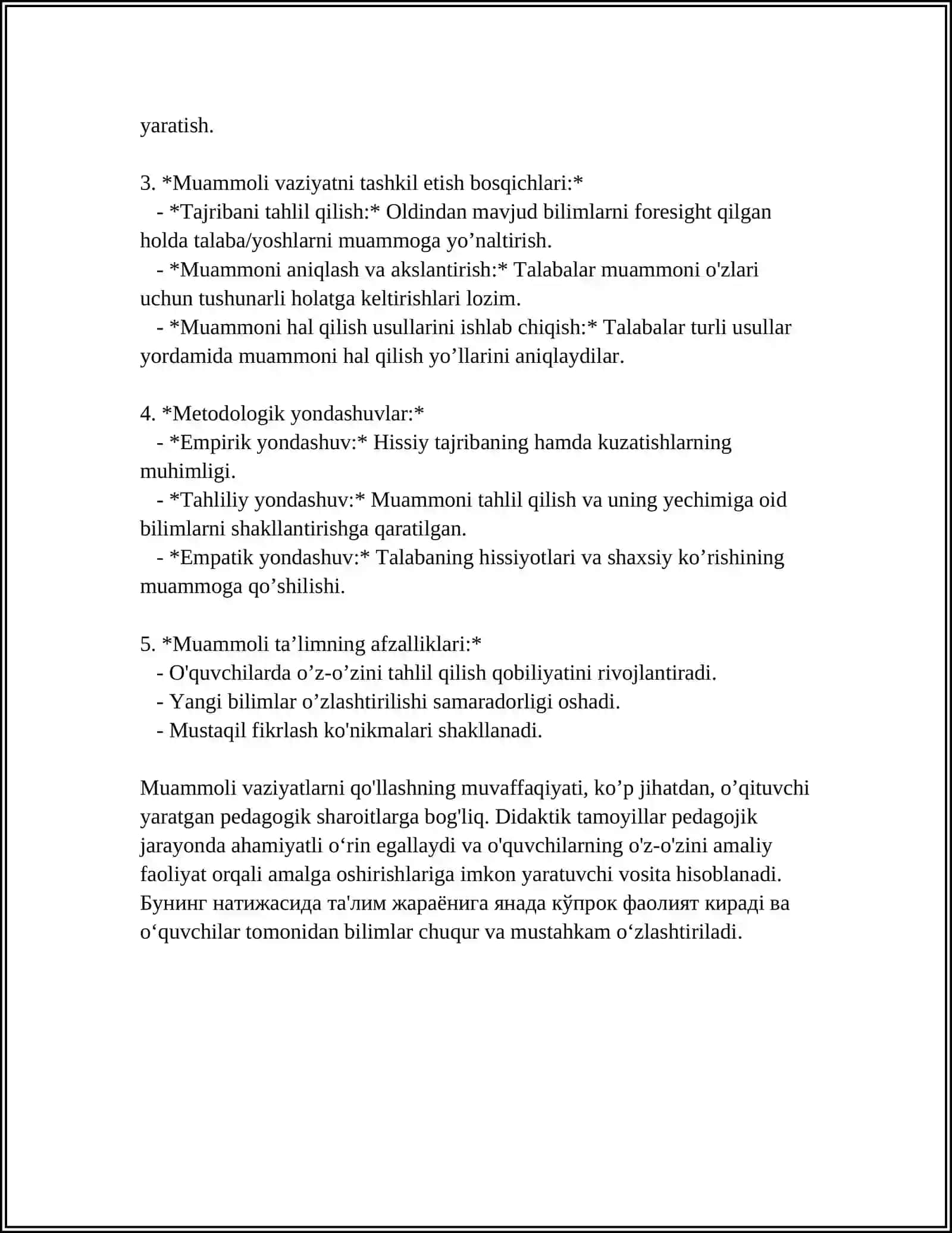 PEDAGOGIK FAOLIYATDA MUAMMOLI VAZIYATLAR 4