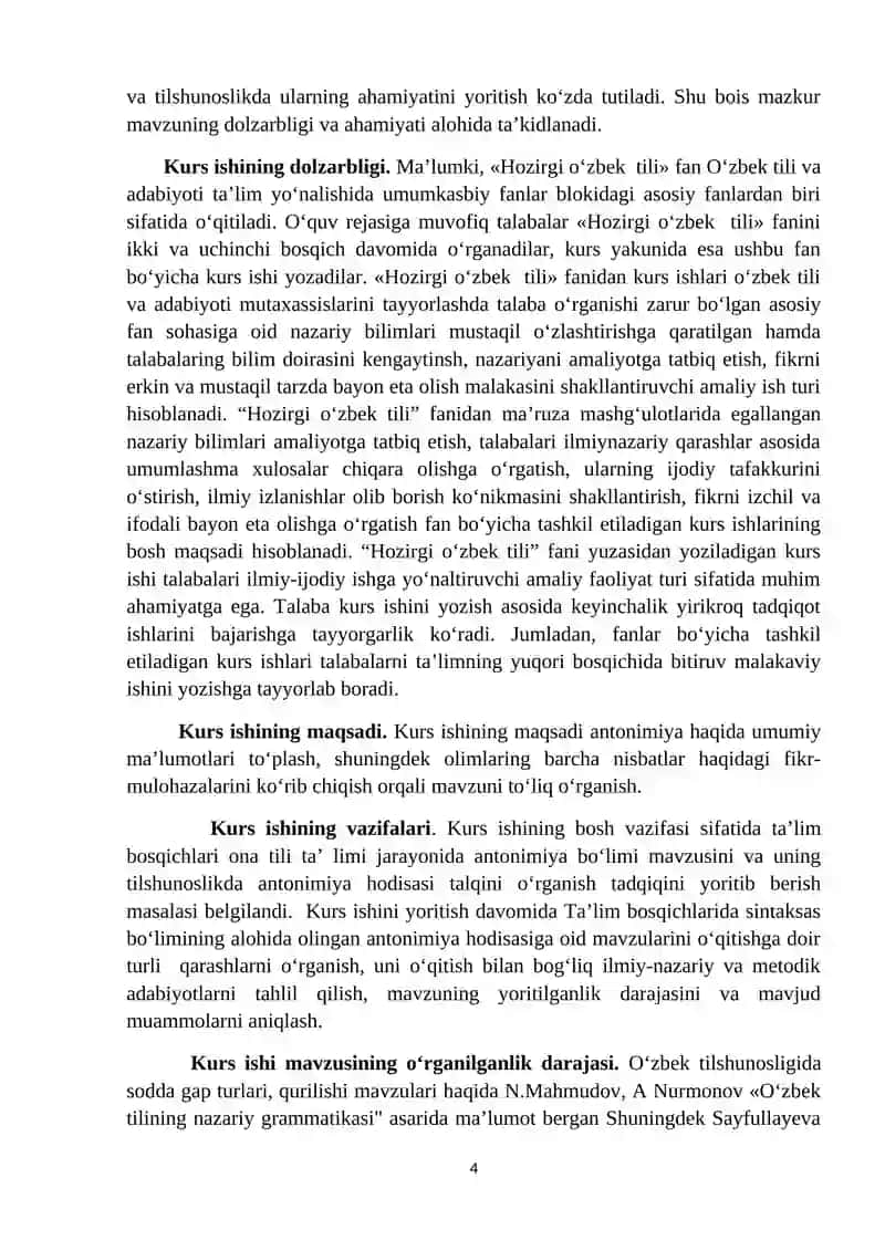 O‘zbek tilshunosligida antonimiya hodisasi talqini. 4