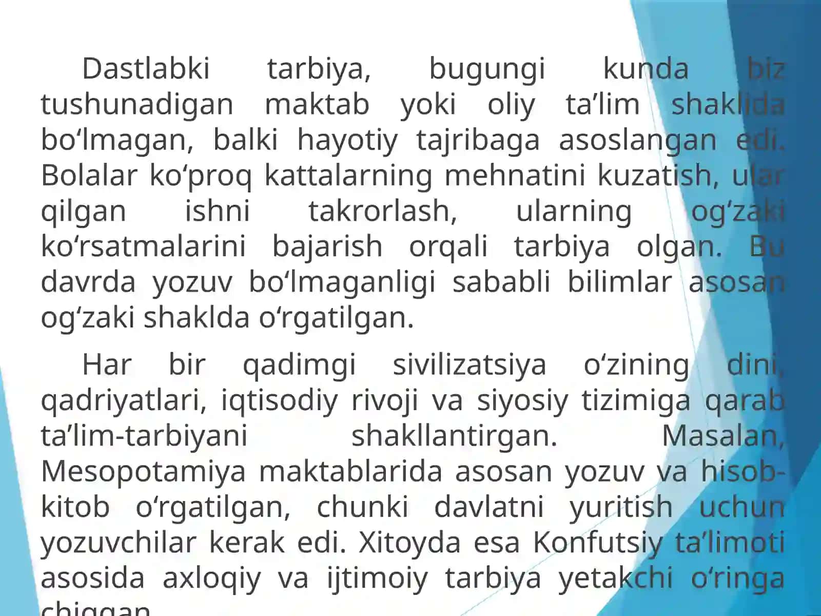 BOSHLANG`ICH TA`LIM PEDAGOGIKASI FANI 4