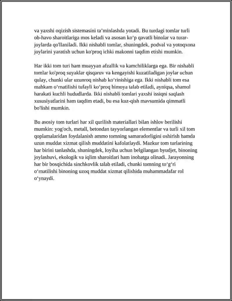 TOM TURLARI. BIR NISHABLI, IKKI NISHABLI TOMLAR 4