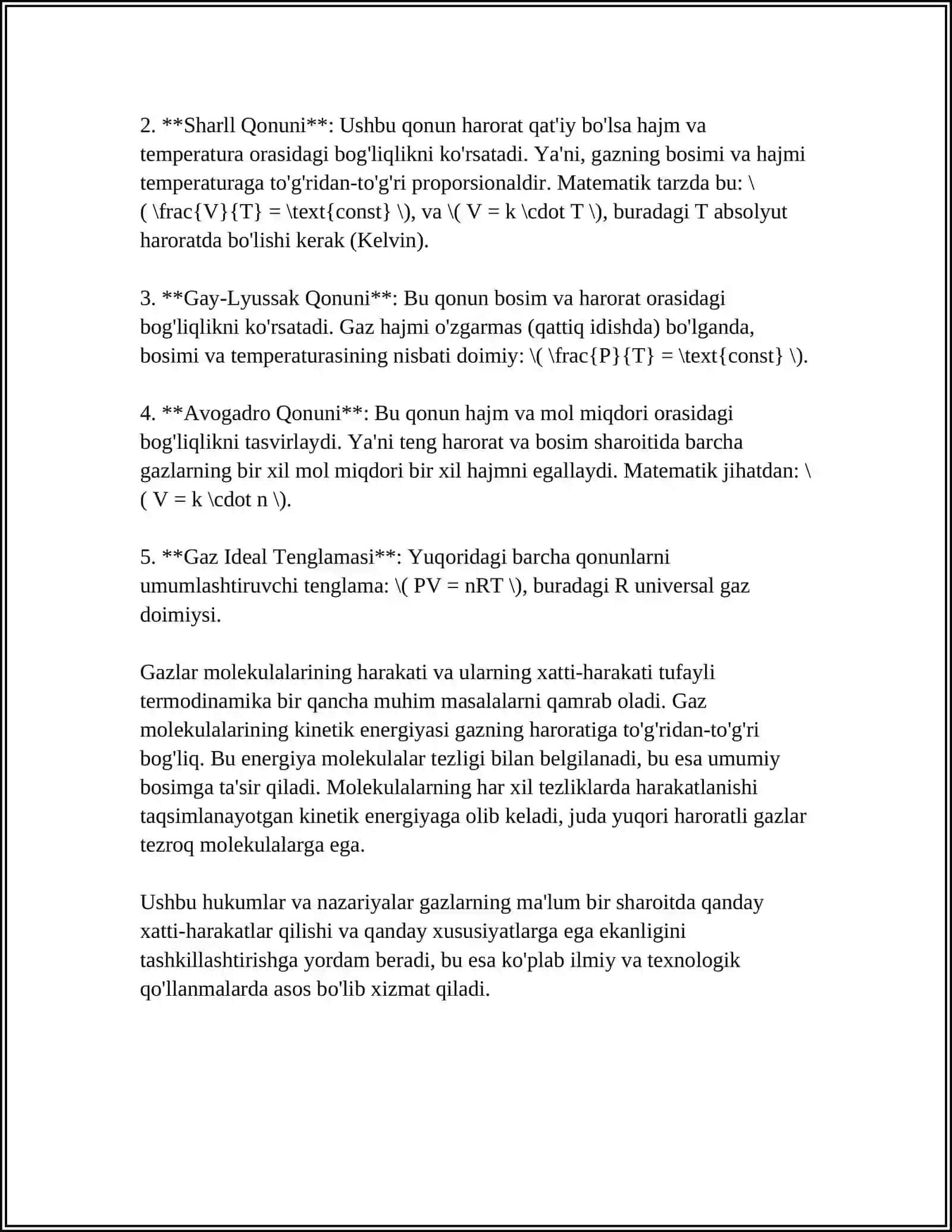 TERMODINAMIKANING QONUNLARI 4