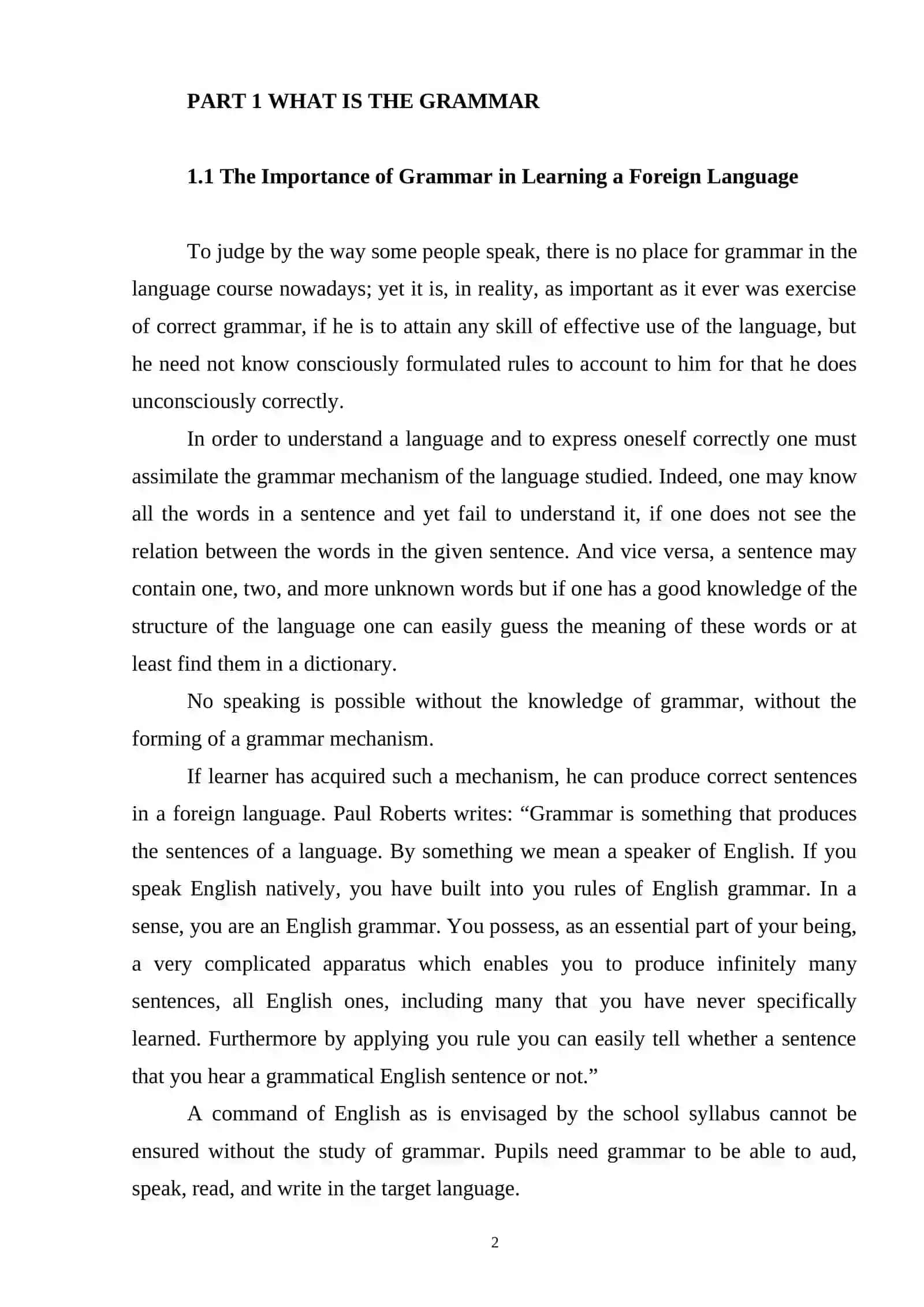 TEACHING ENGLISH GRAMMAR FOR A1 LEVEL PUPILS 1-4 FORMS 4