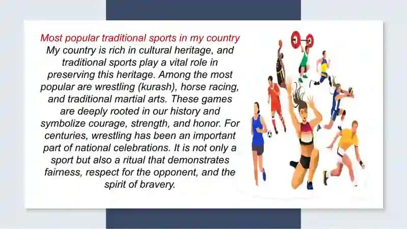 Popular sports in my country 4