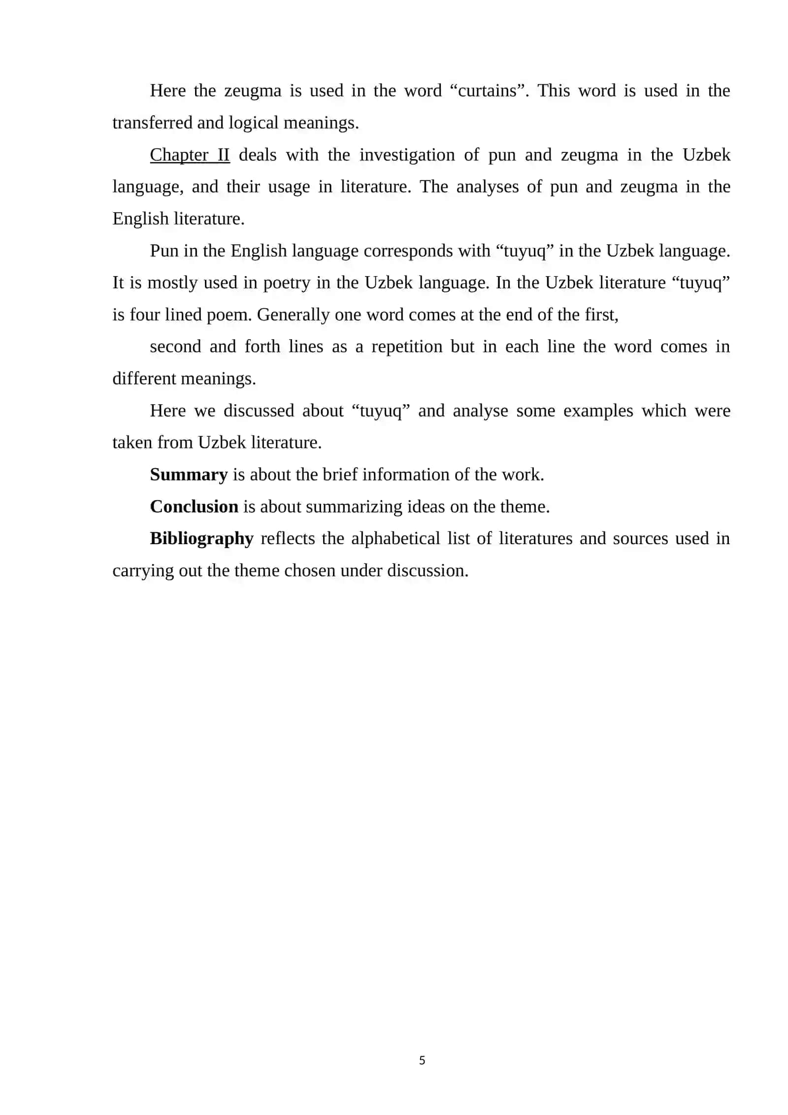 The investigation of Pun and Zeugma in the Uzbek language 4