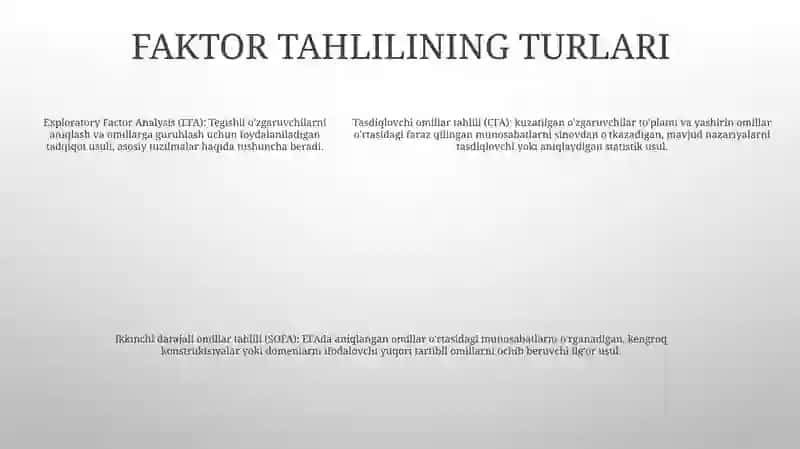 Faktorli Tahlil 4