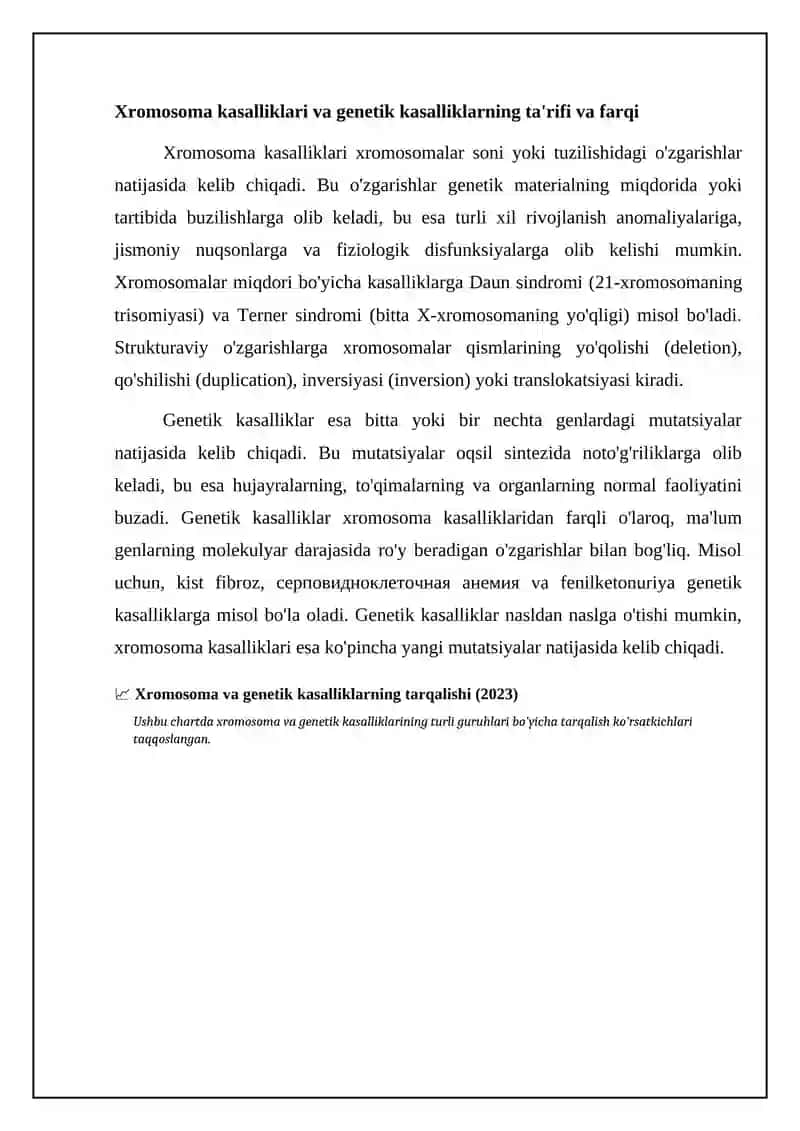 Xromosoma va Genetik Kasalliklar 4