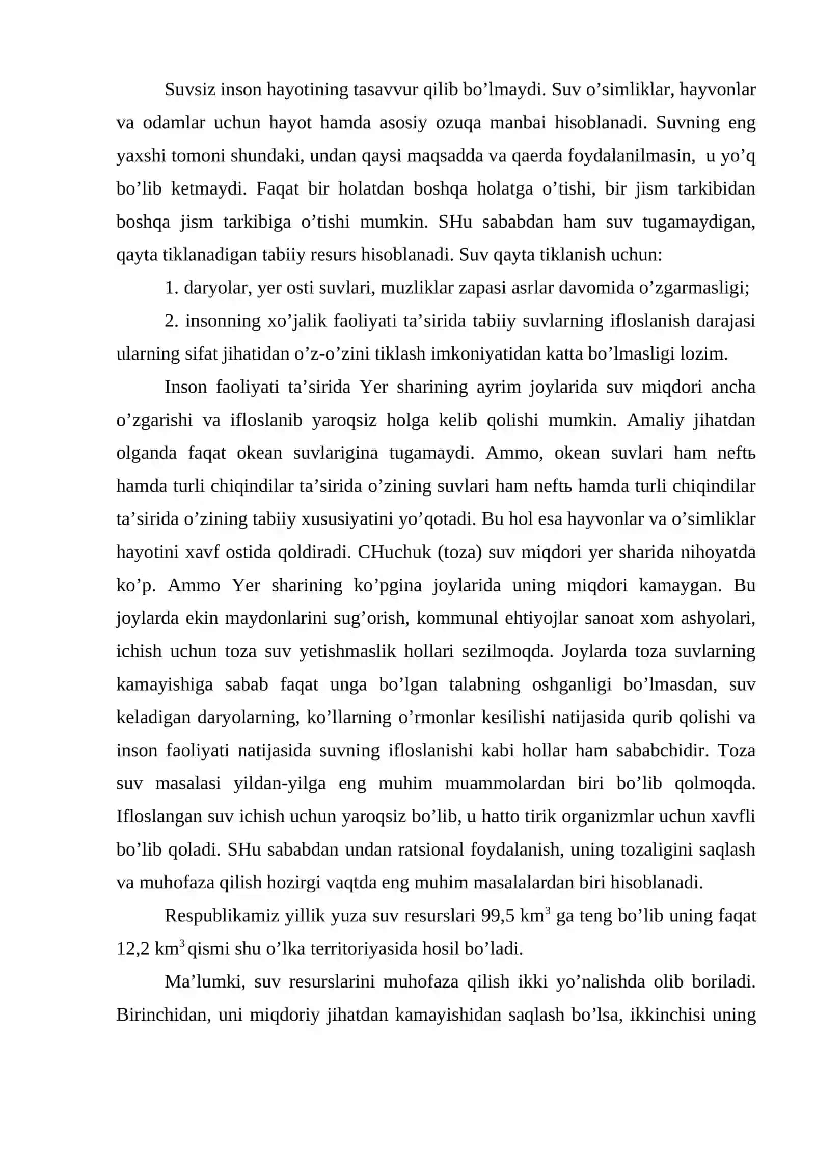 Tabiiy resurslar va ulardan foydalanish 4