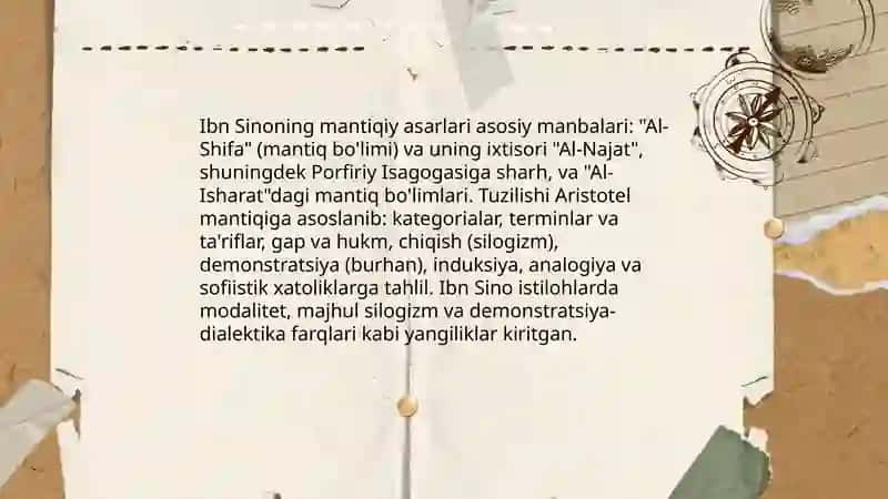Ibn Sinoning mantiqiy qarashlari 4