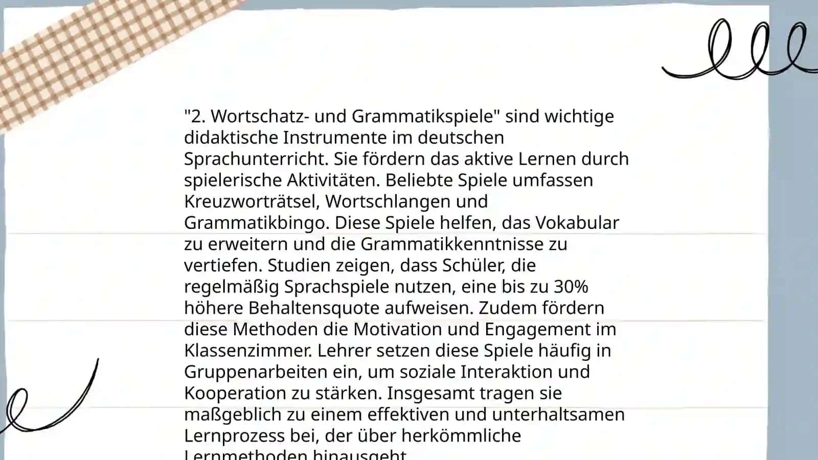 Einführung in die grammatikalischen Spiele 4