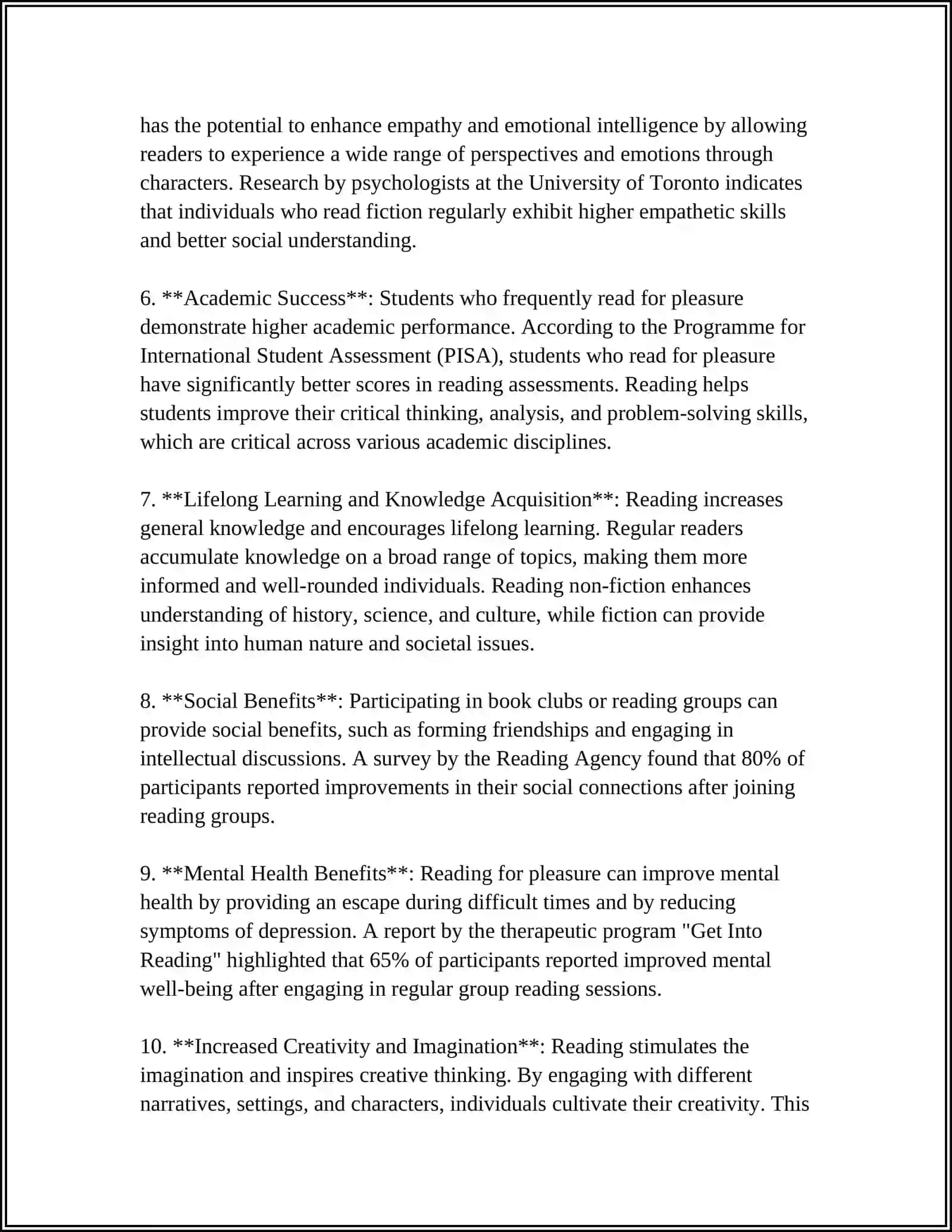 READING FOR PLEASURE - A DOOR TO SUCCESS 4