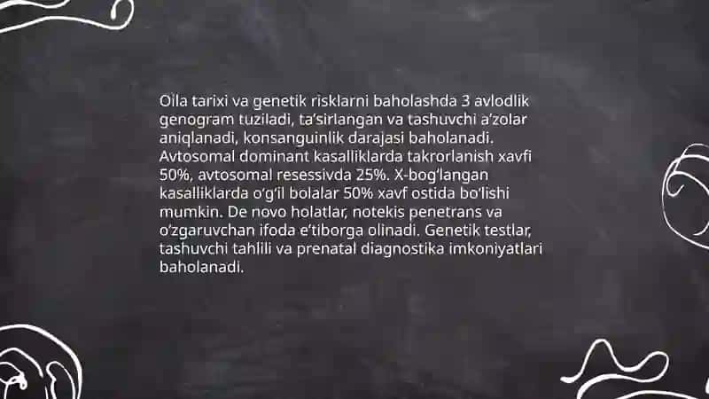 Tibbiy genetik maslahatlar 4