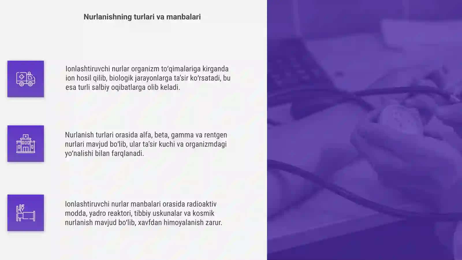 Ionlashtiruvchi nurlar biologik effekti 4