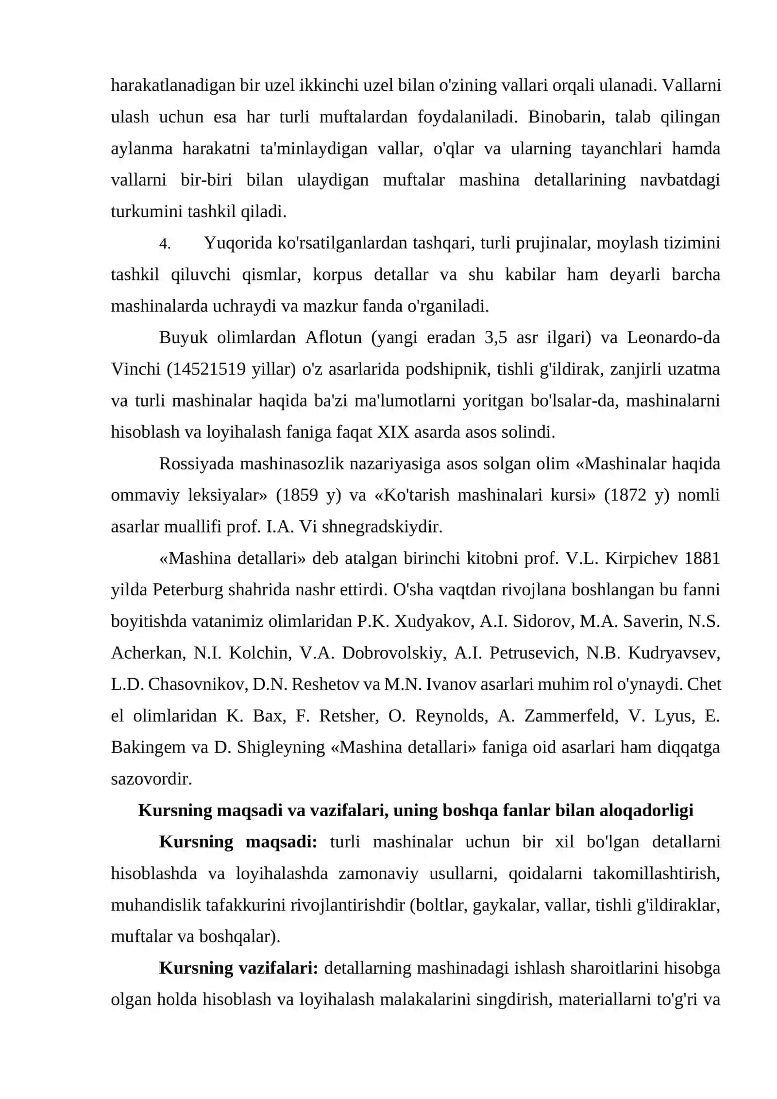 Mashina detallarining ishlash layoqati va uni ta’mirlash 4