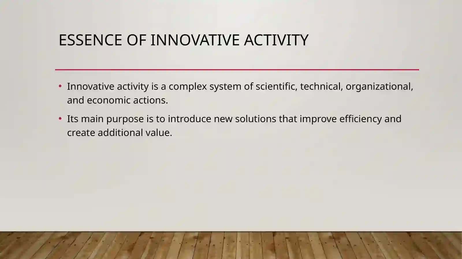 Innovatsion faoliyat (eng) | The content of the innovative 4