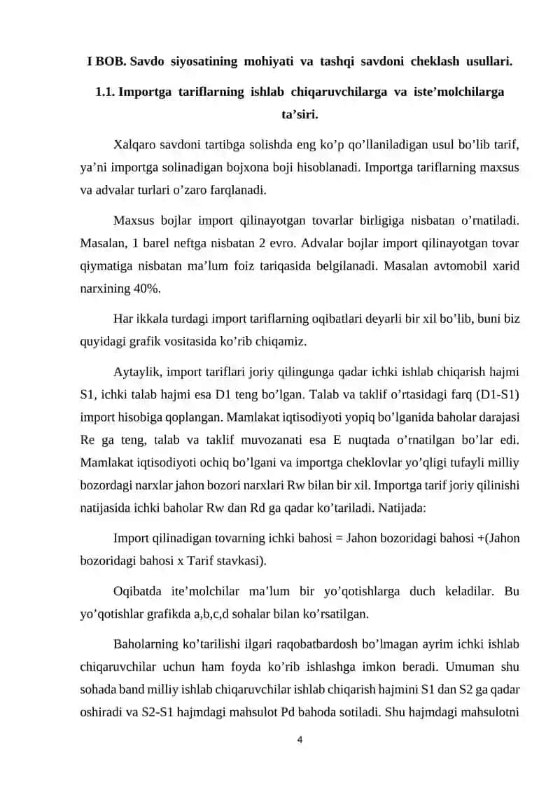 Xalqaro savdo siyosati va proteksionizm 4