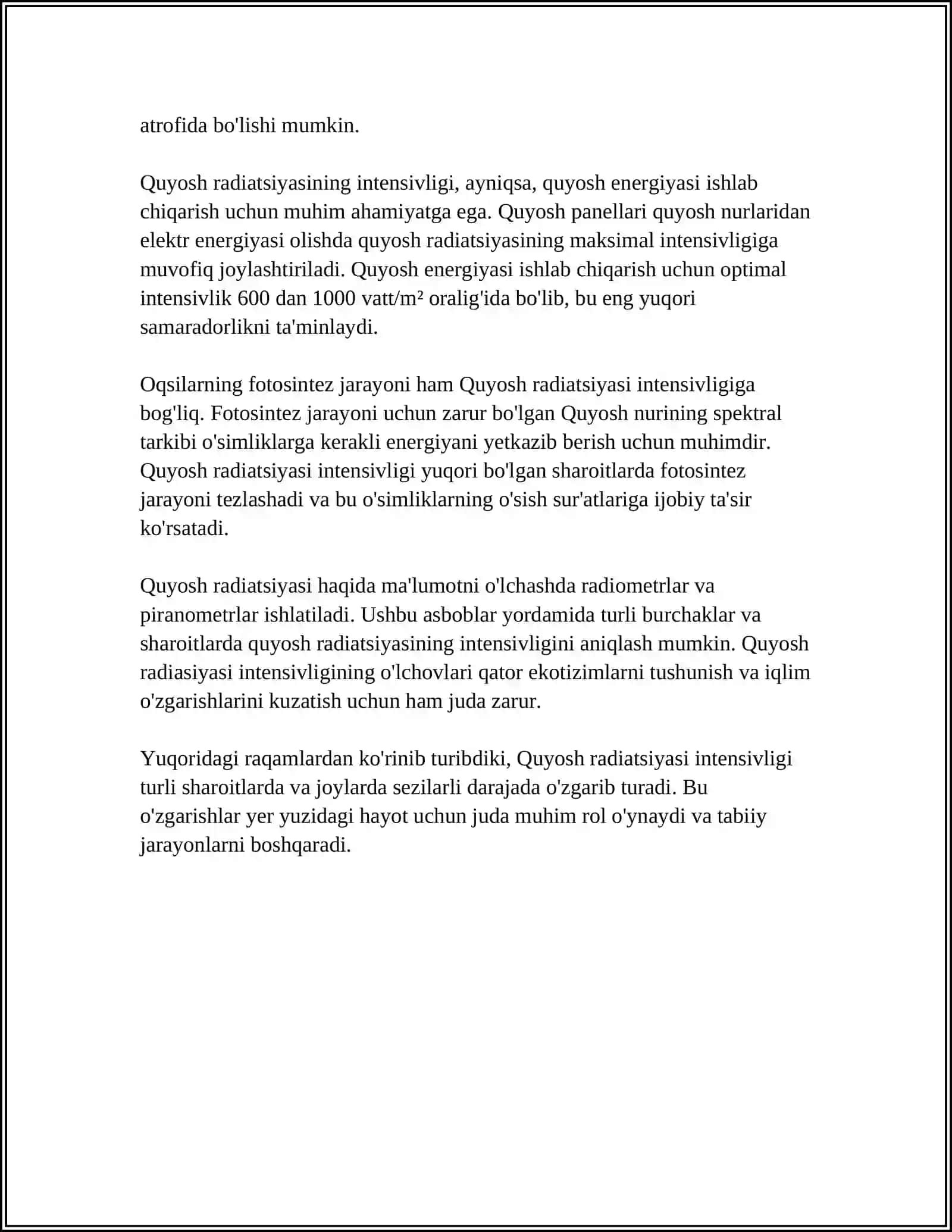 ATMASFERADA QUYOSH RADIATSIYASING KUCHAIZLANISHI 4