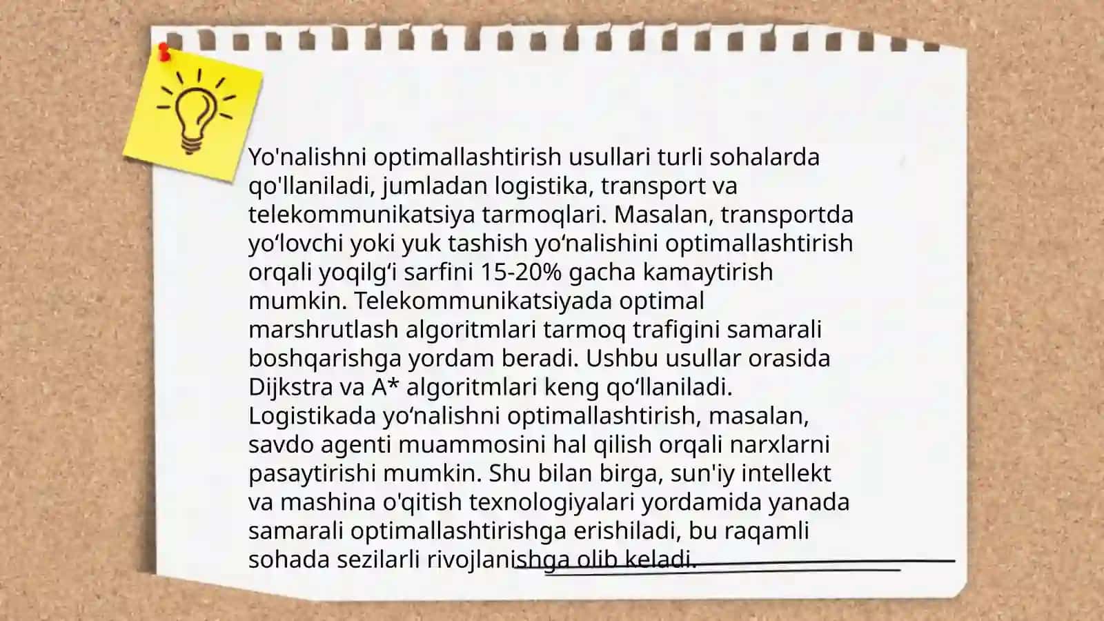 Eng optimal marshrutlarni aniqlash algaritmi 4