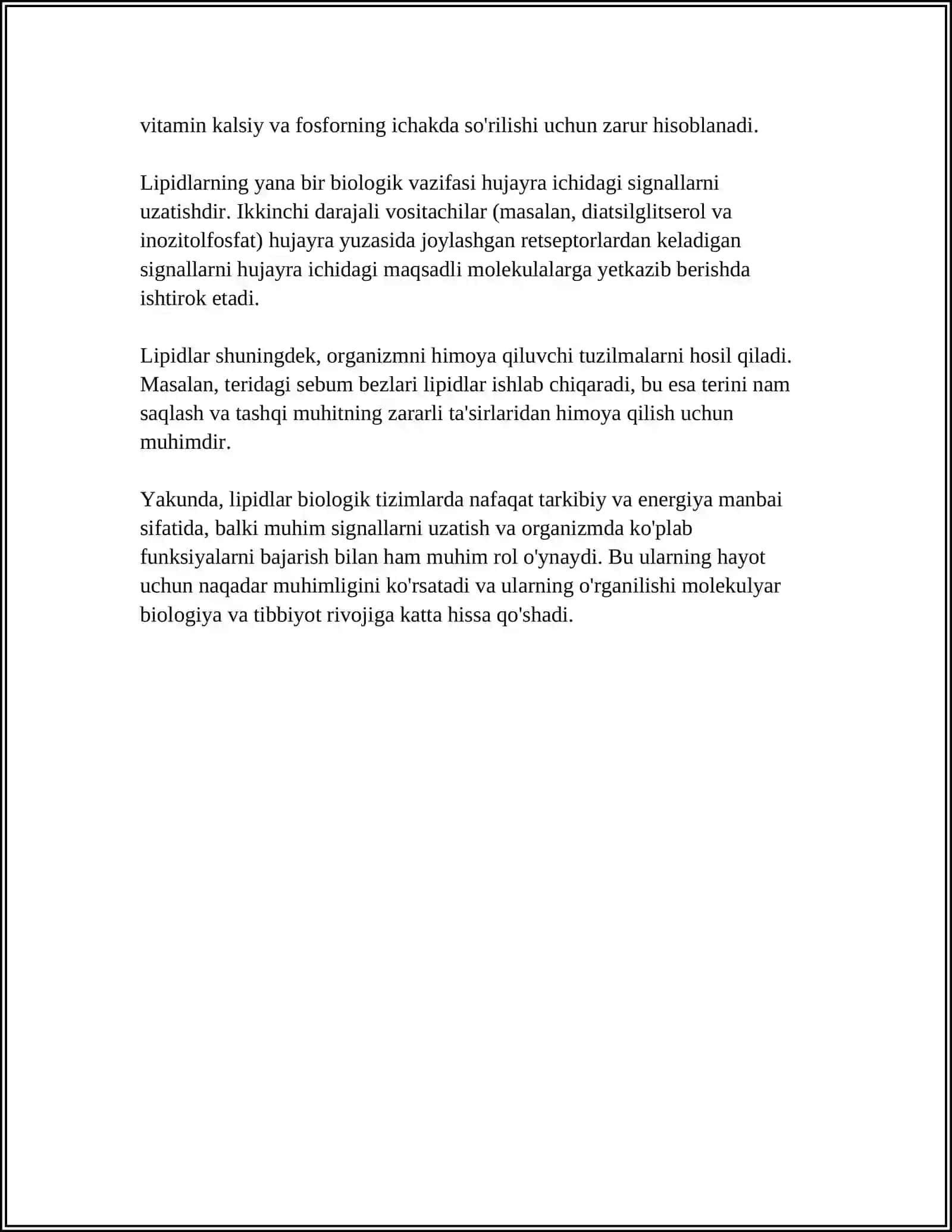 Lipidlar sinetzi va almashinuvi 4