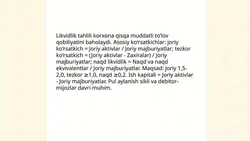 Moliyaviy va boshqarish tahlili 4