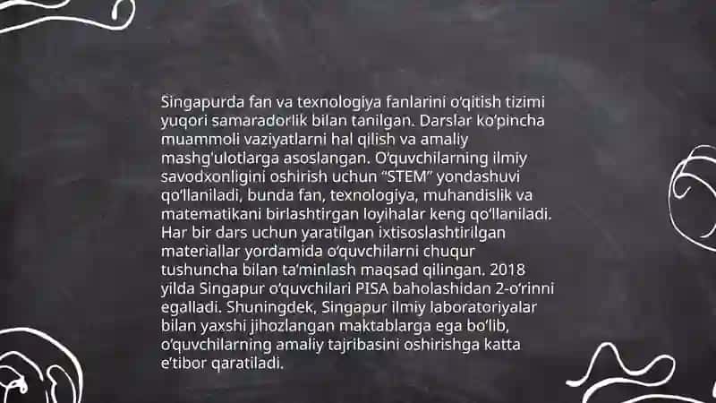Singapurda STEAM ta'lim tizimi jarayoni 4