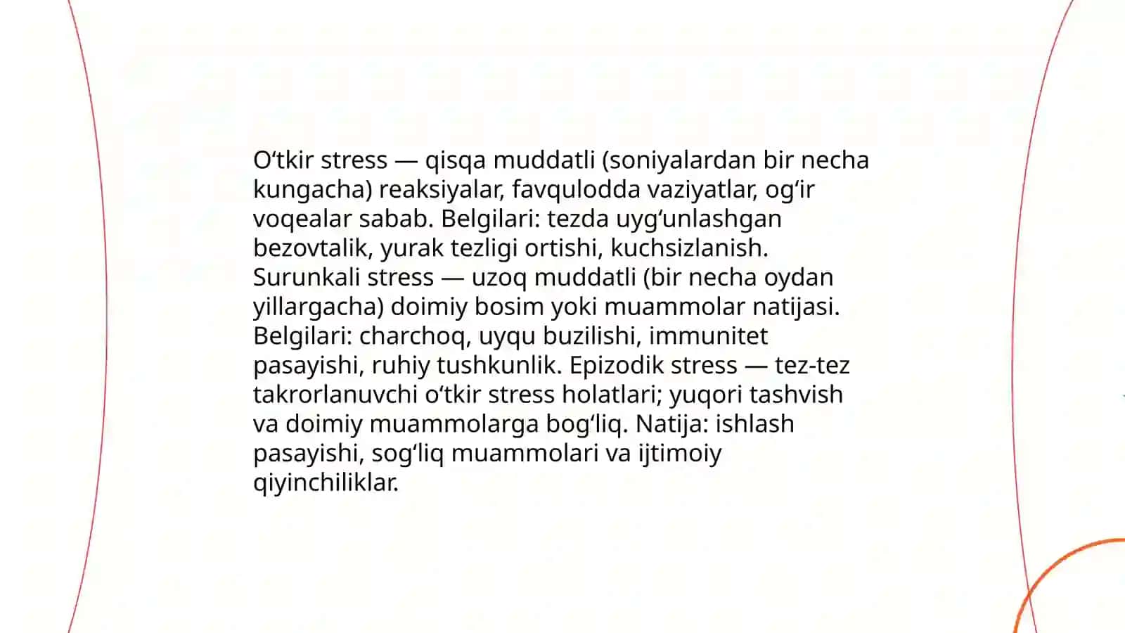 Strees va ularni bartaraf etish usullari 4