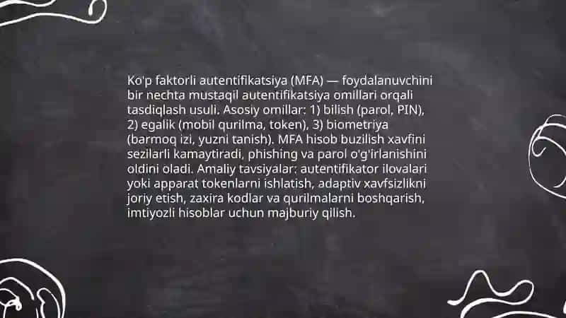 Axborot havfsizligini taʼminlash usullari 4