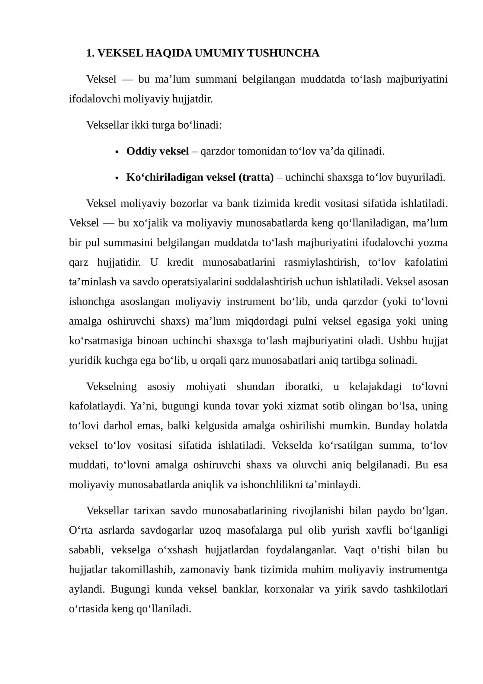 VEKSELLARNI DISKONT QILISH VA HISOBLASH 4