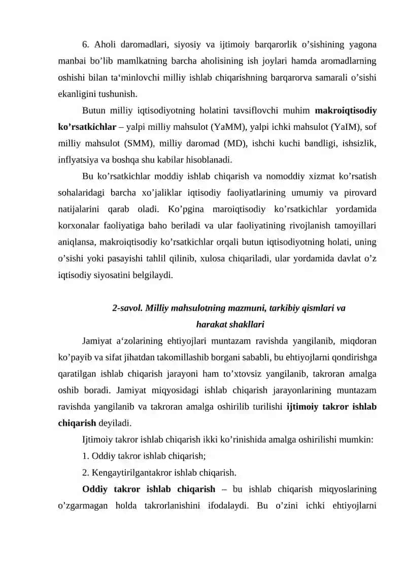 Milliy iqtisodiyot va uning makroiqtisodiy ko’rsatkichlari 4
