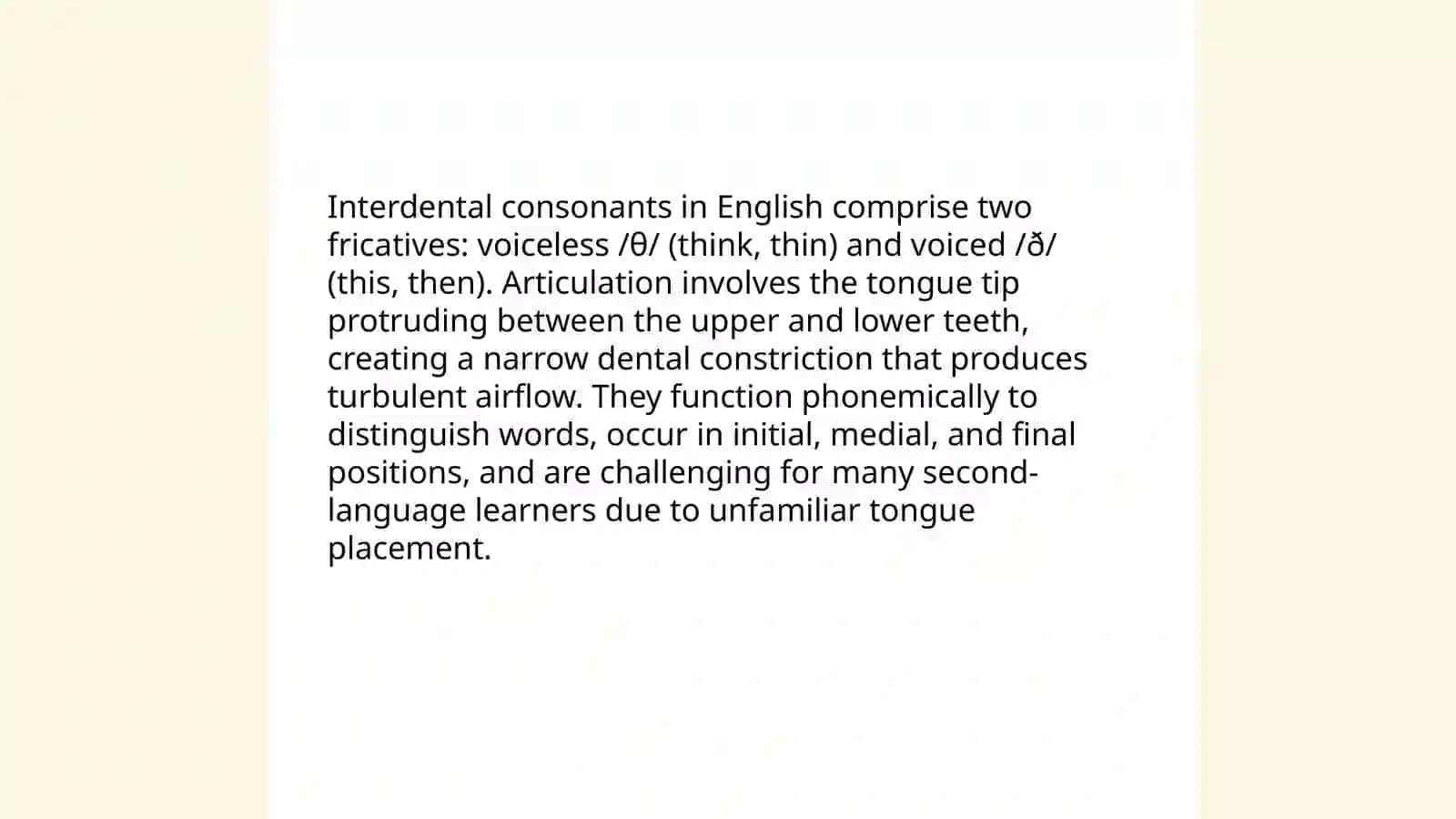 Dental sounds 4