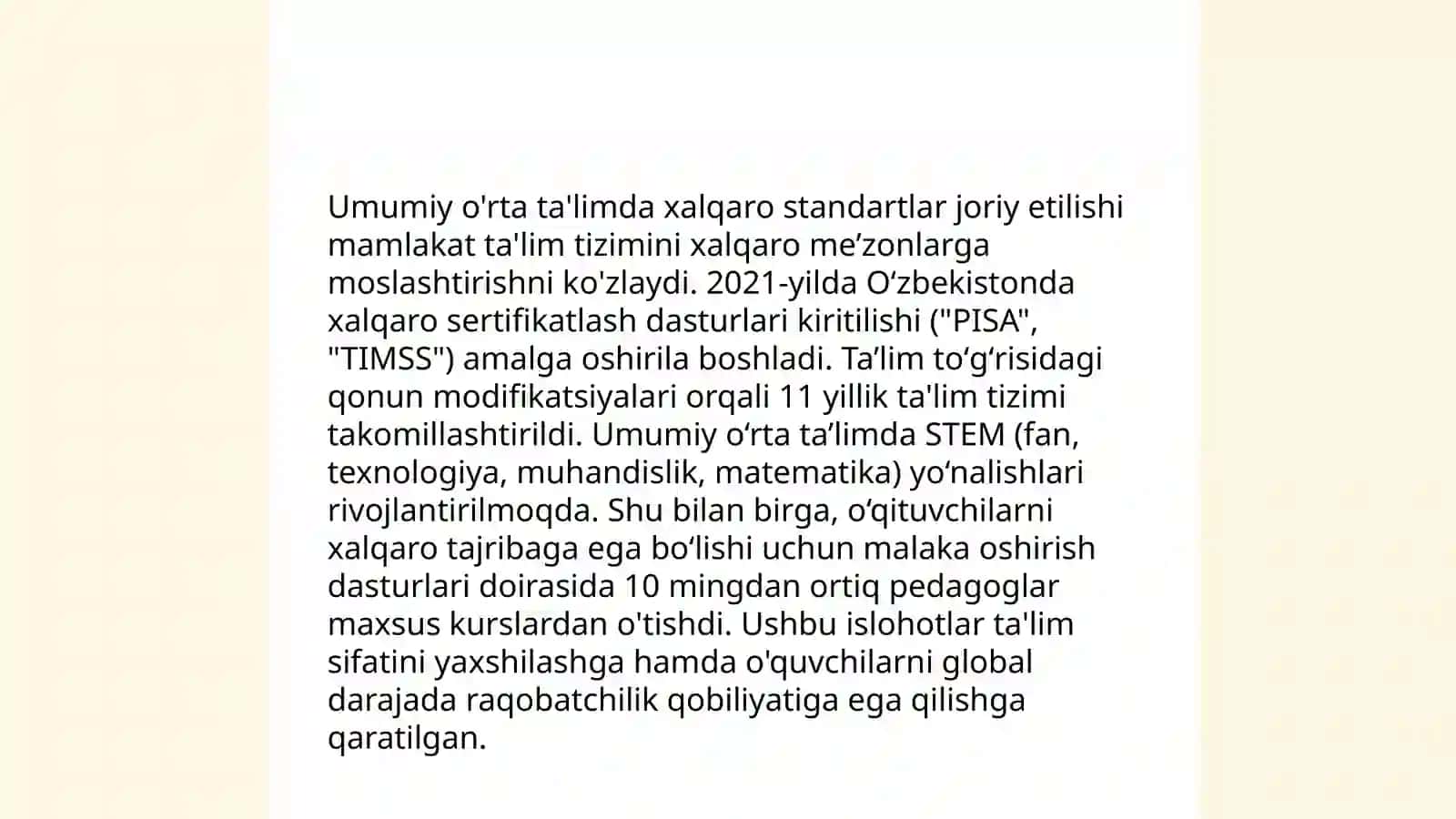 Oliy ta'lim tizimidagi islohotlar 4