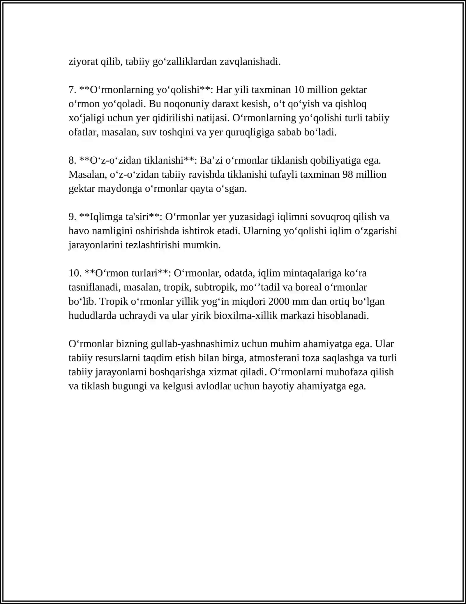 О‘RMONNING ASOSIY BELGILARI VA ELEMENTLARINI BAHOLASH PIRSIPLARI 4