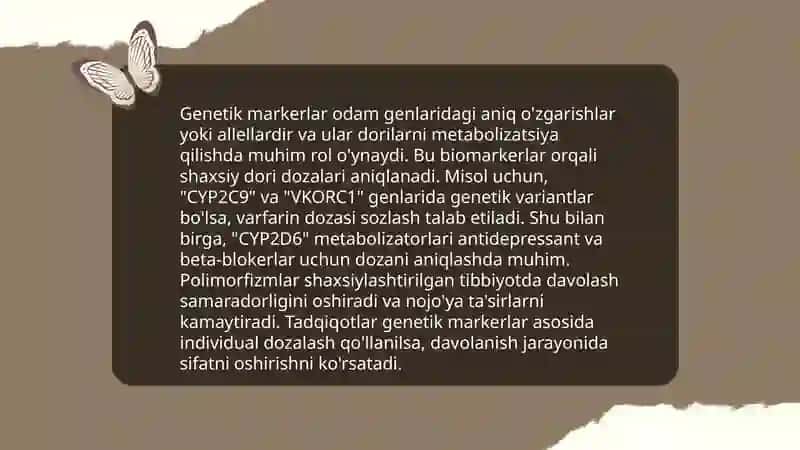 Dori vositalarining farmakogenetikasi 4